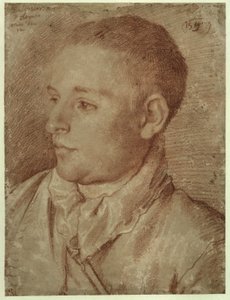 カラッチ-ガラニーノと呼ばれるバルダッサーレ・アロイージの肖像 1589-1590 作： Annibale Carracci