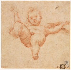 フライングキューピッド、c。 1602。 作： Annibale Carracci