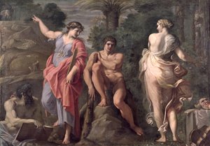 交差点のヘラクレス、1596年頃 作： Annibale Carracci
