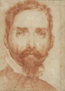 リュート奏者ジュリオ・マスケローニの肖像 作： Annibale Carracci
