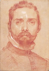 リュート奏者ジュリオマスケローニの肖像、1594年頃 作： Annibale Carracci