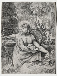 聖ジェローム 作： Annibale Carracci