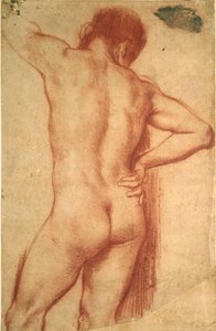 裸の男の習作、17世紀 作： Annibale Carracci