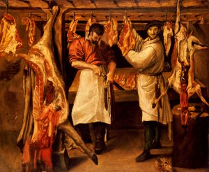 肉屋の店 作： Annibale Carracci