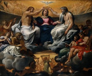 1595年以降の聖母の戴冠式。 作： Annibale Carracci