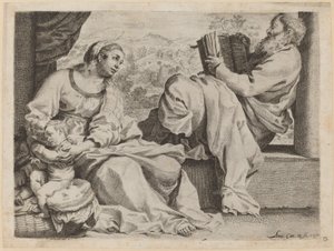 聖家族と洗礼者聖ヨハネ 作： Annibale Carracci