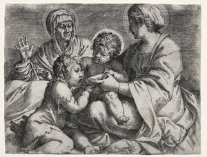 ボウルを持つ聖母 作： Annibale Carracci
