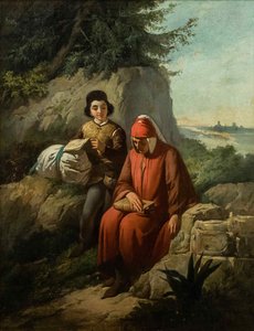 亡命中のダンテ、1854年。