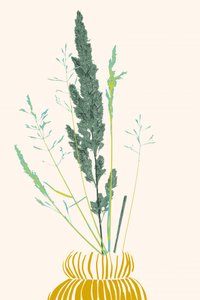 植物の花瓶の静物画 作： Annick