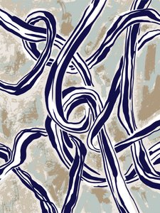 絡み合った縞模様のロープ 作： Annick