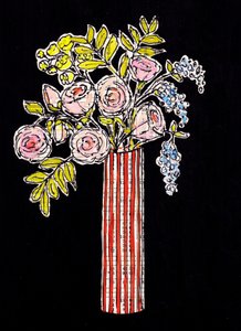 鮮やかな花瓶 作： Annick