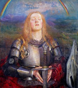 ジャンヌ・ダルク（1412-1431）の肖像。アニー・ルイーザ・スウィナートン（1844-1933）作。キャンバスに油彩。前衛芸術。個人蔵