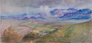 雨雲、モンテ・ジェンナーロ 作： Annie Louisa Swynnerton