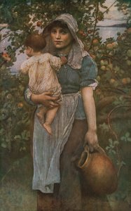 若い母親、c1887、c1930。 作： Annie Louisa Swynnerton