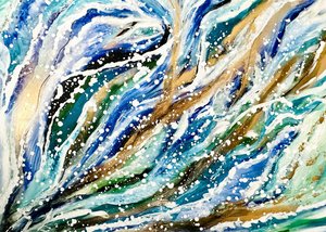 きらめく海の流れ
