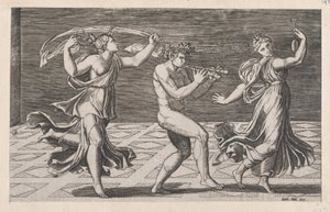Speculum Romanae Magnificentiae: Fauns and Bacchants のダンス、16 世紀初頭..., 16 世紀初頭 作： Anon