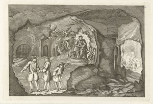 ダニエル・ラープの地獄への到着、1754年 作： Anonymous