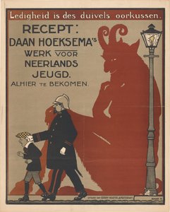 Daan Hoeksema による児童書のポスター 怠惰は悪魔の耳クッション (オブジェクトのタイトル) 作： Anonymous