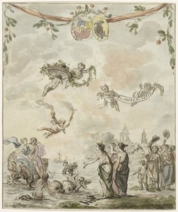 王子と王女のアムステルダム訪問の寓意、1768年 作： Anonymous