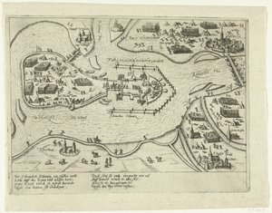 スペイン人によるシェンケンシャンス包囲戦、1599年 Forialicium Schenckianum (オブジェクトのタイトル) 作： Anonymous