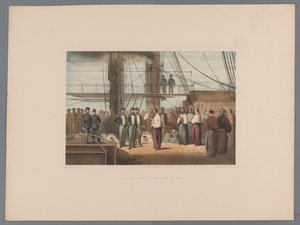 外輪船Zr.Ms Gedehに乗ったFisen王子の訪問 Visite du prince de Fisen a bord du Gedeh (オブジェクトのタイトル) Souvenir du Japon vues d