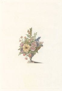 ひまわりを含む花瓶 作： Anonymous