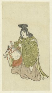 趣味の馬に乗った少年 作： Anonymous