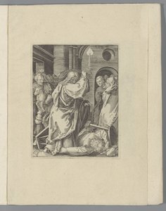 キリストは両替商を神殿から追い出す 小さな情熱（シリーズタイトル） Passio Christi Ab Alberto Durer Nurenburgensi Effigiata (シリーズタイトル) 作： Anonymous