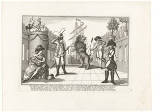 De Hollandse Leeuw プルイセン作、1787 年 世俗的な正義と神の正義の違い: または、嘲笑された偽りの愛国的主権 (...) (オブジェクトのタイトル) 作： Anonymous