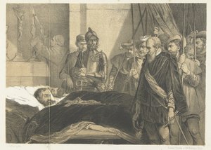 エグモンドとホーンの死体に最後の敬意を払う、1568年 エグモンド伯爵とホーン伯爵の死体に支払われた最後の名誉（オブジェクトの称号） 作： Anonymous