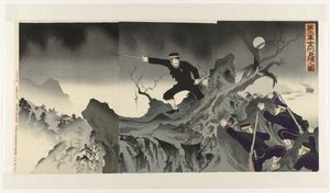 二番隊、遼東に上陸 第 二軍 近州 上陸 の 図