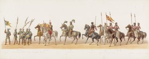 1873年のデルフトパレード（4枚目） 1873 年 7 月 8 日に Delftsche Studentencorps のメンバーによって開催された衣装を着た行列で、以下を描写しています。