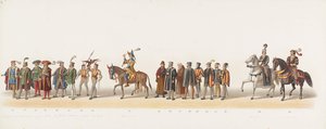 1873年のデルフトパレード（6枚目） 1873 年 7 月 8 日に Delftsche Studentencorps のメンバーによって開催された衣装を着た行列で、以下を描写しています。 作： Anonymous