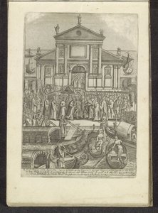 Doge en Serenissima Signoria voor de kerk van San Giorgio Maggiore te Venetië Scenes uit het Venetiaanse leven (シリーズタイトル) Habiti d