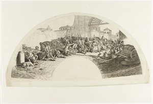 1808 年 5 月 2 日、スペインの愛国者ルイス・ダオイズとペドロ・ベラルデ・イ・サンティランがアルティレリア公園でフランス軍からマドリッドを守って死亡した。 Dia Dos de Mayo de 1808. そしてマドリッド 作： Anonymous