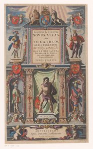 5 つの人口集団を擬人化したファサード タイトルページ: Johannes Janssonius, Novus atlas, Sive theatrum (...) Tomus quartus, 1646 作： Anonymous