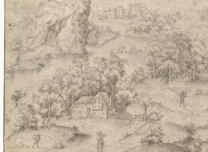 険しい岩のある幻想的な風景 作： Anonymous