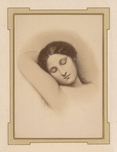 眠っている女性の絵の複製写真 作： Anonymous
