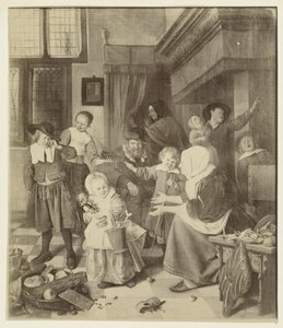 Jan Steenによる絵画Sint-Nicolaasfeestの写真複製 作： Anonymous