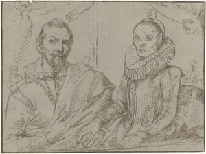 Frans Snijders と妻の Margaretha de Vos 作： Anonymous