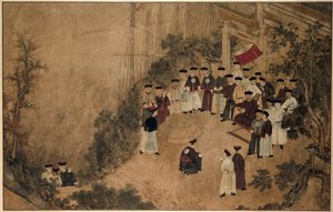 海沿いの水場で高官の一団と一緒にいる施琅将軍 媽祖の不思議（シリーズタイトル） 作： Anonymous