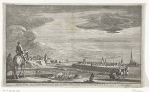 カンブレの眺め、1677年 1677 年当時の Cameryk の画像です。Lodewyk den XIV 作。 奇妙な摂取 (オブジェクトのタイトル) 作： Anonymous