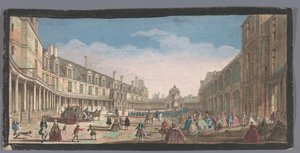 パレ・ド・フォンテーヌブローのクール・オヴァールの眺め Veüe de la Cour Ovale de Fontainebleau (オブジェクトのタイトル) 作： Anonymous