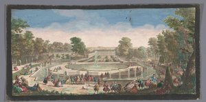 Gezicht op de Orangerie van het Château de Saint-Cloud オランジェリー側からのサン クラウド城の眺め (オブジェクトのタイトル) 作： Anonymous