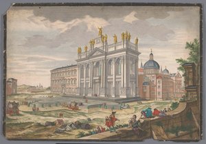 ローマの聖ヨハネ ラテラン教会の眺め Veduta della Basilica di S. Giovanni Laterano (オブジェクトのタイトル) 作： Anonymous