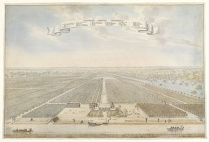 スリナムの Cornelis Vriendschap プランテーションの眺め Plantagie Cornelis Friendship (オブジェクトのタイトル) 作： Anonymous