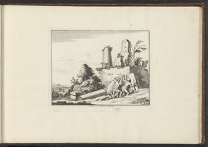 ローマのホラティウスとキュラティウスの墓の遺跡の眺め Horatiorum et Curatiorum Sepulchrum (オブジェクトのタイトル) ヴェネツィア、リヴォルノ、ナポリ、ローマの宮殿とモニュメント (シリーズ タイトル)