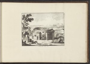 ローマのアウグストゥス廟の遺跡の眺め Mausoleum Augusti Vestigia à Rome (オブジェクトのタイトル) ヴェネツィア、リヴォルノ、ナポリ、ローマの宮殿とモニュメント (シリーズ タイトル) 作： Anonymous