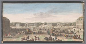 ベルサイユ宮殿の厩舎の眺め Vue des ecuries de Versailles Prize de la second grille (オブジェクトのタイトル) 作： Anonymous