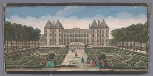 Gezicht op de tuin en het Château de Saint-Maur 庭園側から見たシャトー・ロワイヤル・ド・サン・モールの眺め (オブジェクトのタイトル) 作： Anonymous